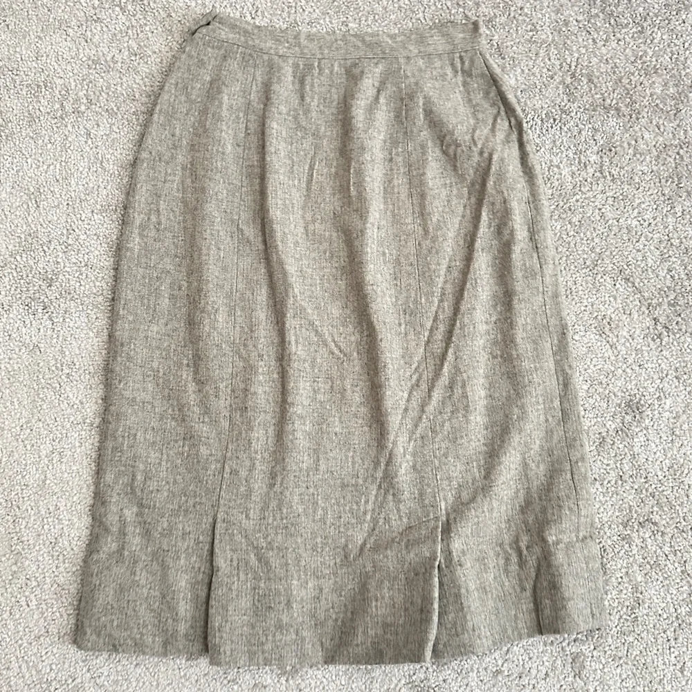 Vintage Pendleton Gray Wool Midi Lined Skirt Side Zipper – Size 12 USA Made